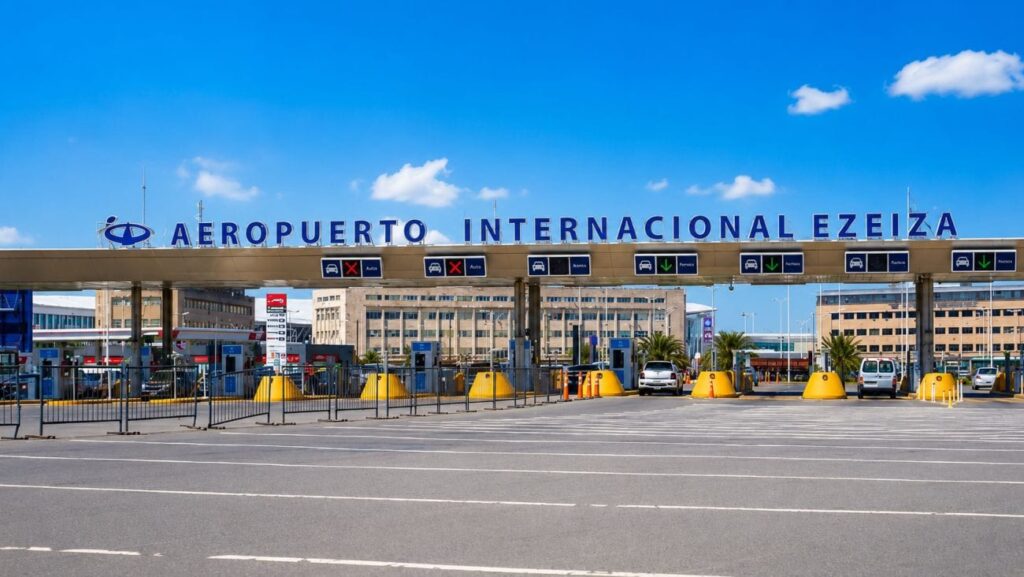 Entrada al Aeropuerto Internacional de Ezeiza Ministro Pistarini