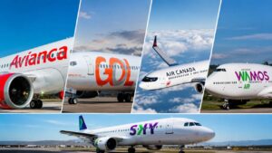 Avianca, Gol, Air Canada, Wamos, Sky