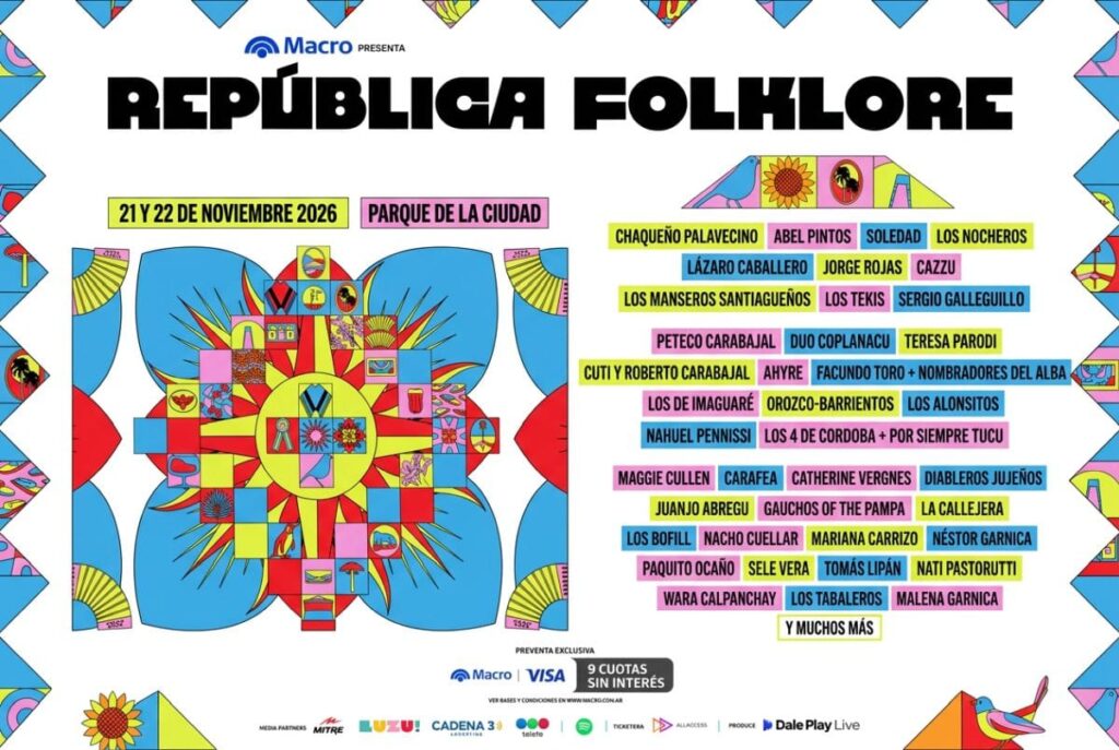 República Folkore, más de 50 artistas en el Parque de la Ciudad