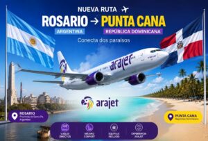 Vuelo directo Rosario, provincia de Santa Fe en Argentina a Punta Cana, República Dominicana