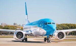 Avión Boeing 737 MAX 8 de Aerolíneas Argentinas