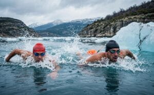 Competencia aguas abiertas de natación en El Calafate, Santa Cruz