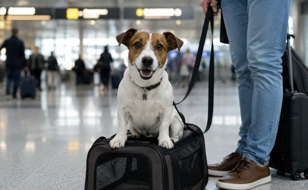 Mascotas viajando en Avión, en cabina
