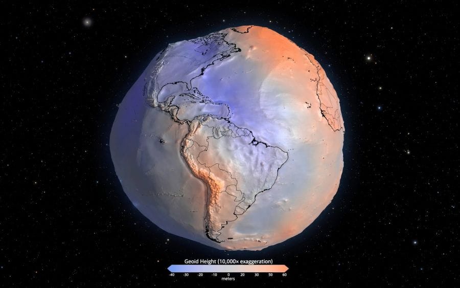 Forma de la Tierra, Geoide, foto de la Nasa