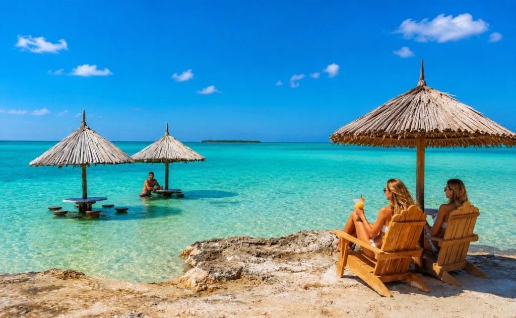 Escena playa tropical