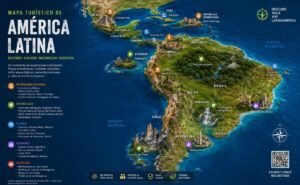 Mapa de América Latina, Turístico