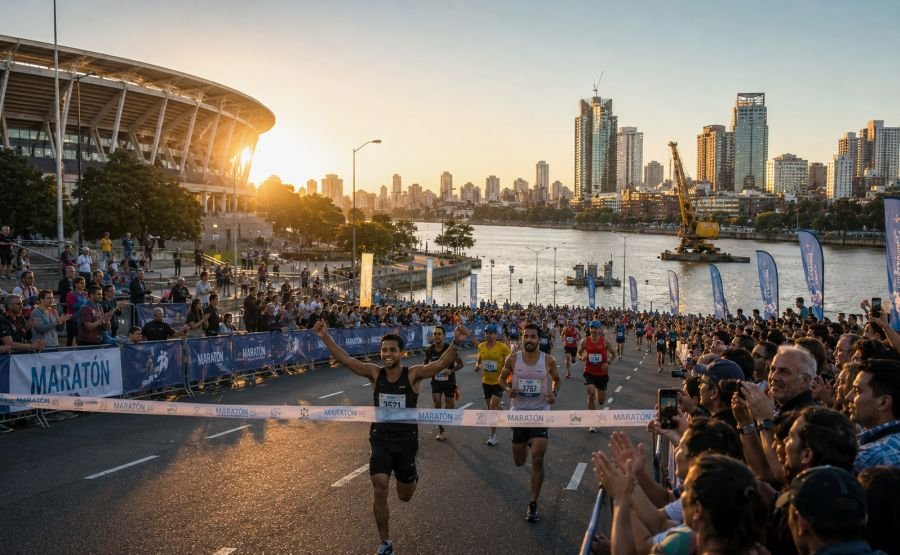 Maratón en Argentina, sin especificaciones, foto realizada con IA