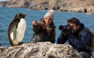 Pingüinos Penacho Amarillo / Parque Interjuridiccional Marino Isla Pingüino