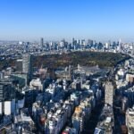 Ciudad de Tokio en Japón, vista aérea
