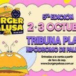 Flyer de BurguerPalusa, en el Hipódromo de Palermo, 2 y 3 de octubre.