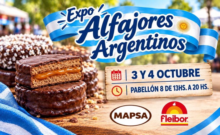 Expo Alfajores Argentinos en La Rural de Palermo, 3 y 4 de octubre 2026, flyer