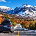 Neuquén, Inversiones en Turismo, paisaje con SUV que se va de vacaciones a Neuquén