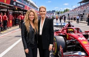 Celine Dion y Shakira en el gran premio de España