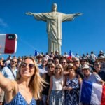 Turistas Franceses en el Cristo Redentor, Brasil