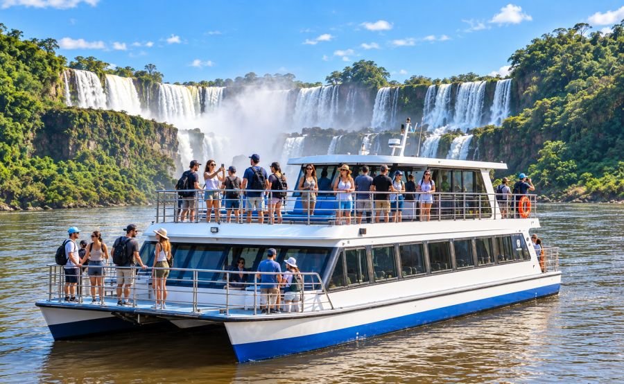 Catamarán Vencejo en las Cataratas del Iguazú