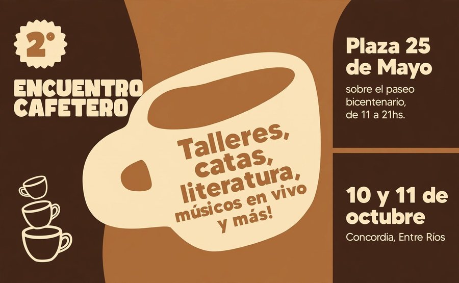 2do. Encuentro Cafetero en Concordia, Entre Ríos, flyer