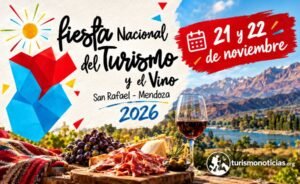 Fiesta del Turismo y el Vino en San Rafael Mendoza, 21 y 22 de noviembre 2026, flyer
