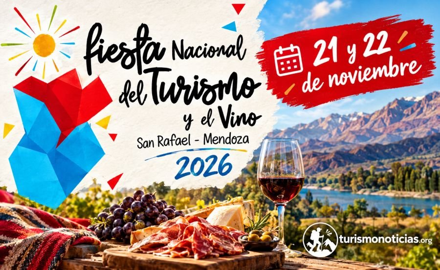 Fiesta del Turismo y el Vino en San Rafael Mendoza, 21 y 22 de noviembre 2026, flyer