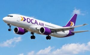 Avión de OCA Air en vuelo