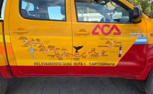 Cartografía Ruta 3, que se visualiza en la Guía Turística del Automóvil Club Argentino.
