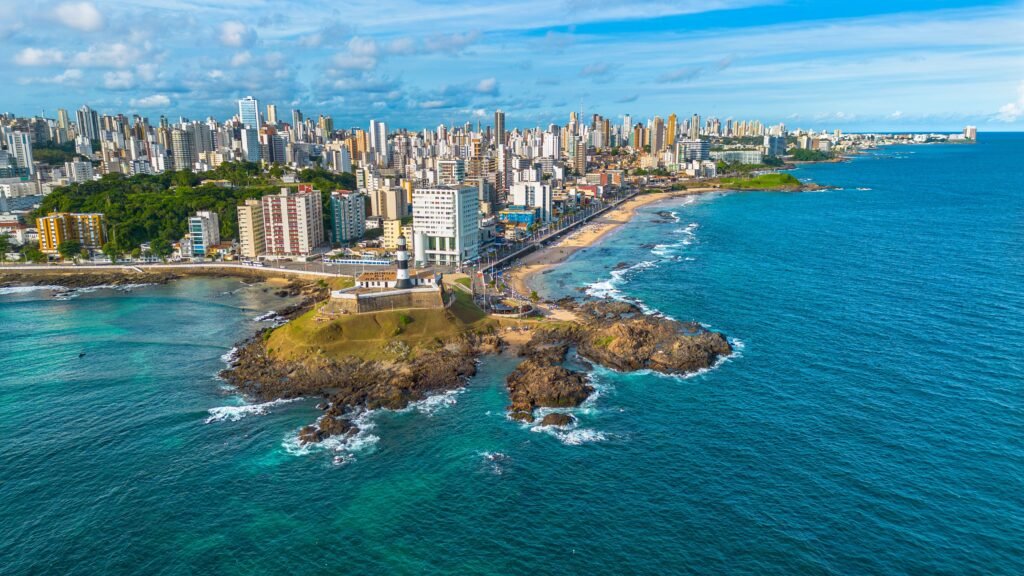 Vista aérea de Salvador de Bahía, Brasil