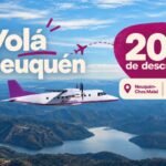 Volá Neuquén, programa de descuentos del 20% para volar dentro de la provincia del Neuquén